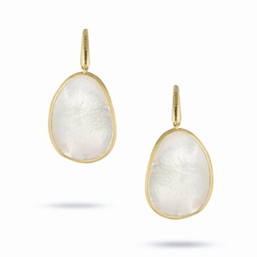 Marco Bicego Lunaria 18ct Yellow Gold White Mother of Pearl Drop Earrings