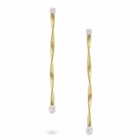 Marco Bicego Marrakech 18ct Yellow Gold 0.30ct Diamond Drop Earrings