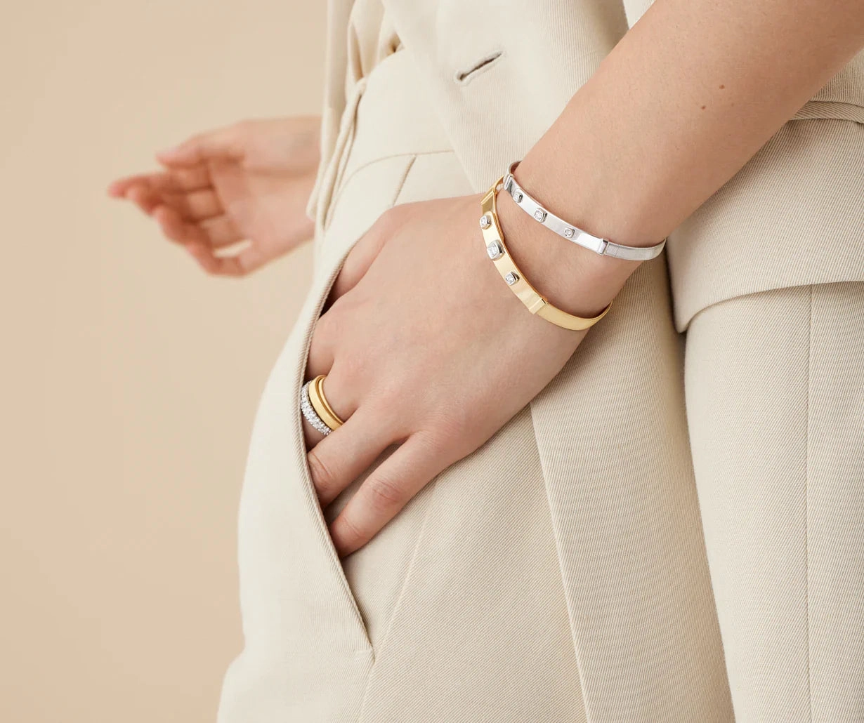 Marco Bicego Masai 18ct Yellow Gold Coil  0.21ct Diamond Bangle