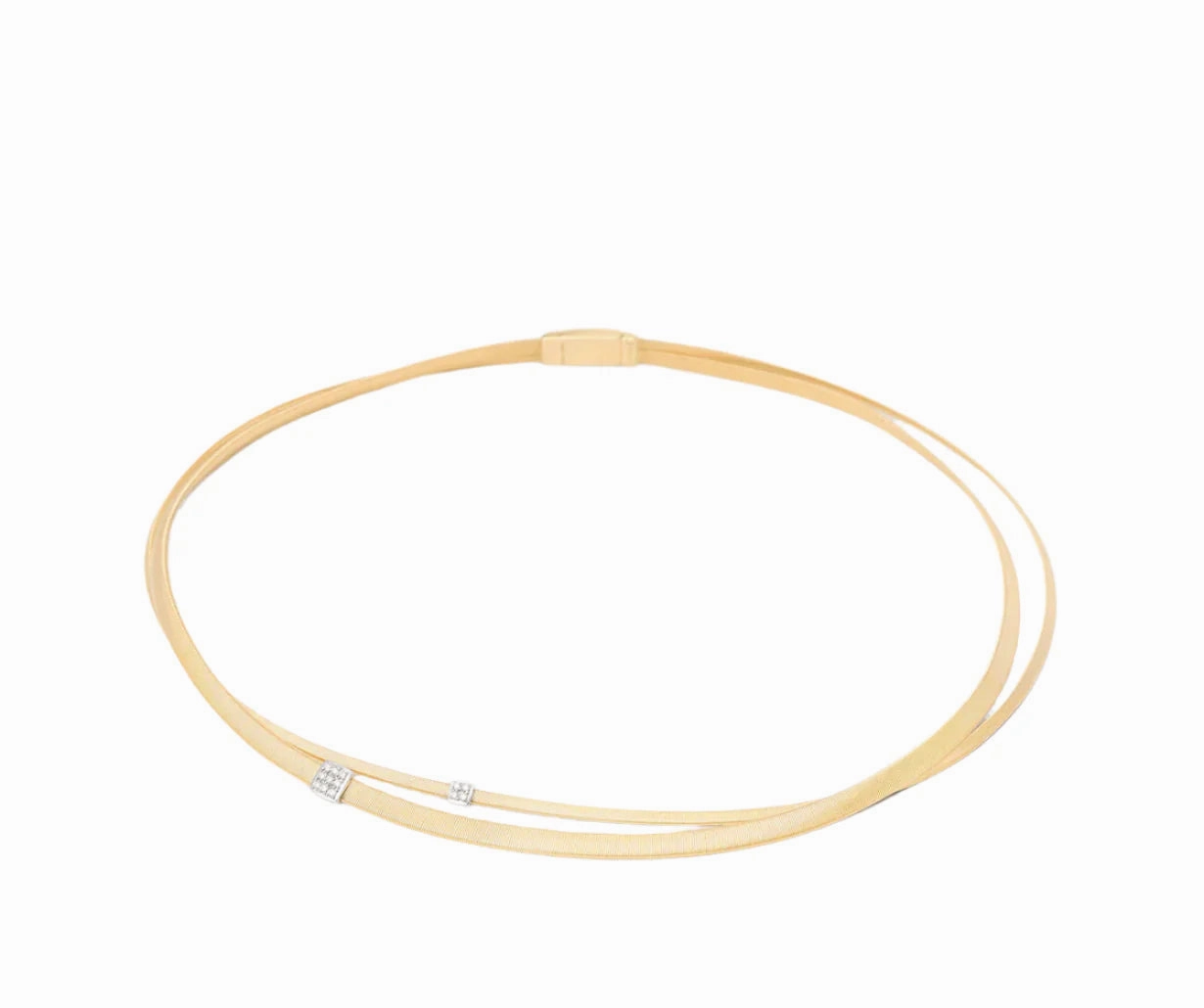 Marco Bicego Masai 2 Strand 18ct Yellow Gold Diamond Necklace