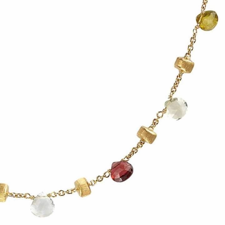 Marco Bicego Paradise 18ct Yellow Gold Mixed Stone Single Strand Necklace D
