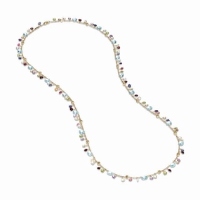 Marco Bicego Paradise 18ct Yellow Gold Multicolour Gemstone Long Necklace