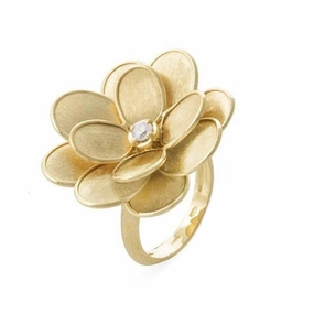Marco Bicego Petali 18ct Yellow Gold Diamond Large Flower Ring