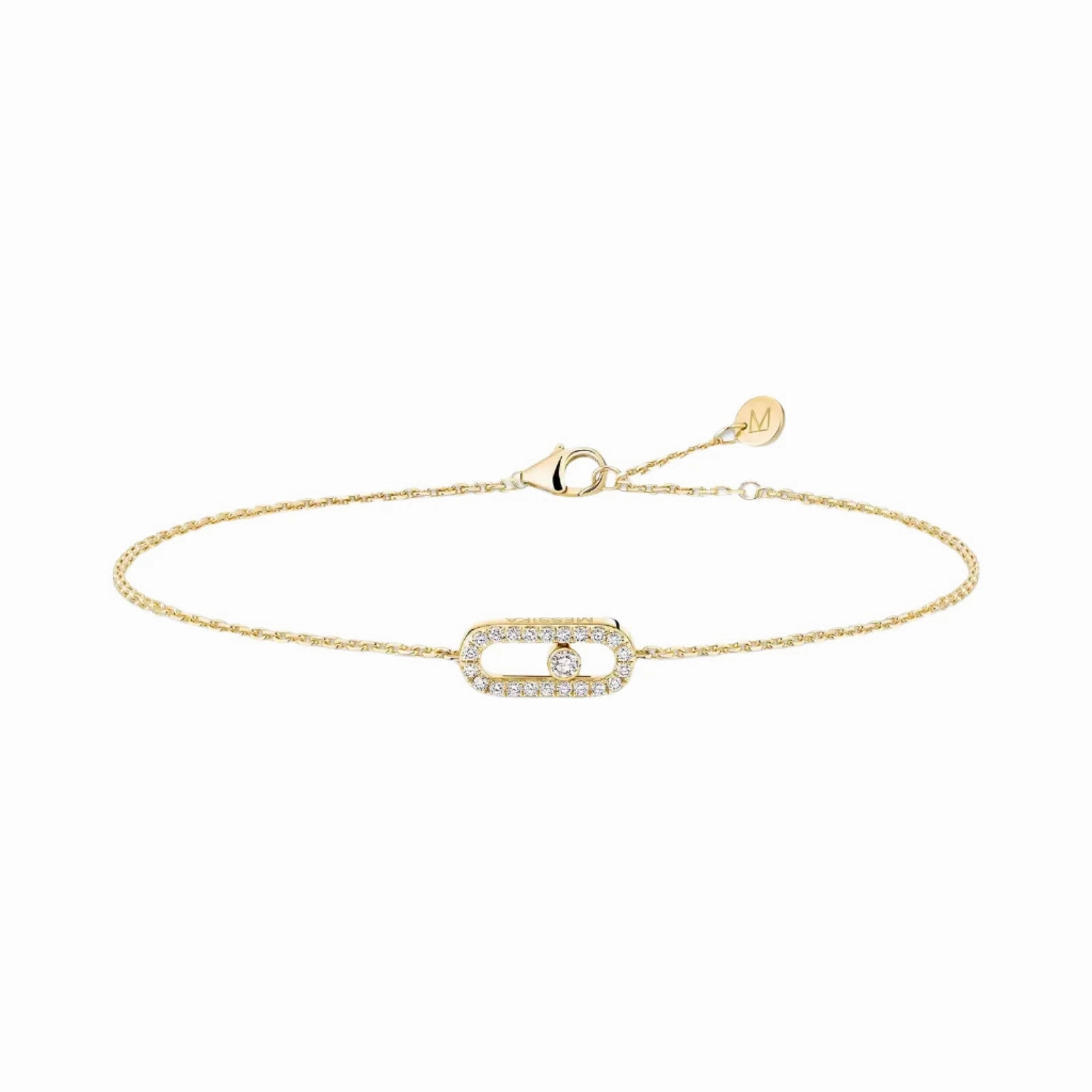 Messika Care(s) 18ct Yellow Gold & Diamond Children's Pav Bracelet