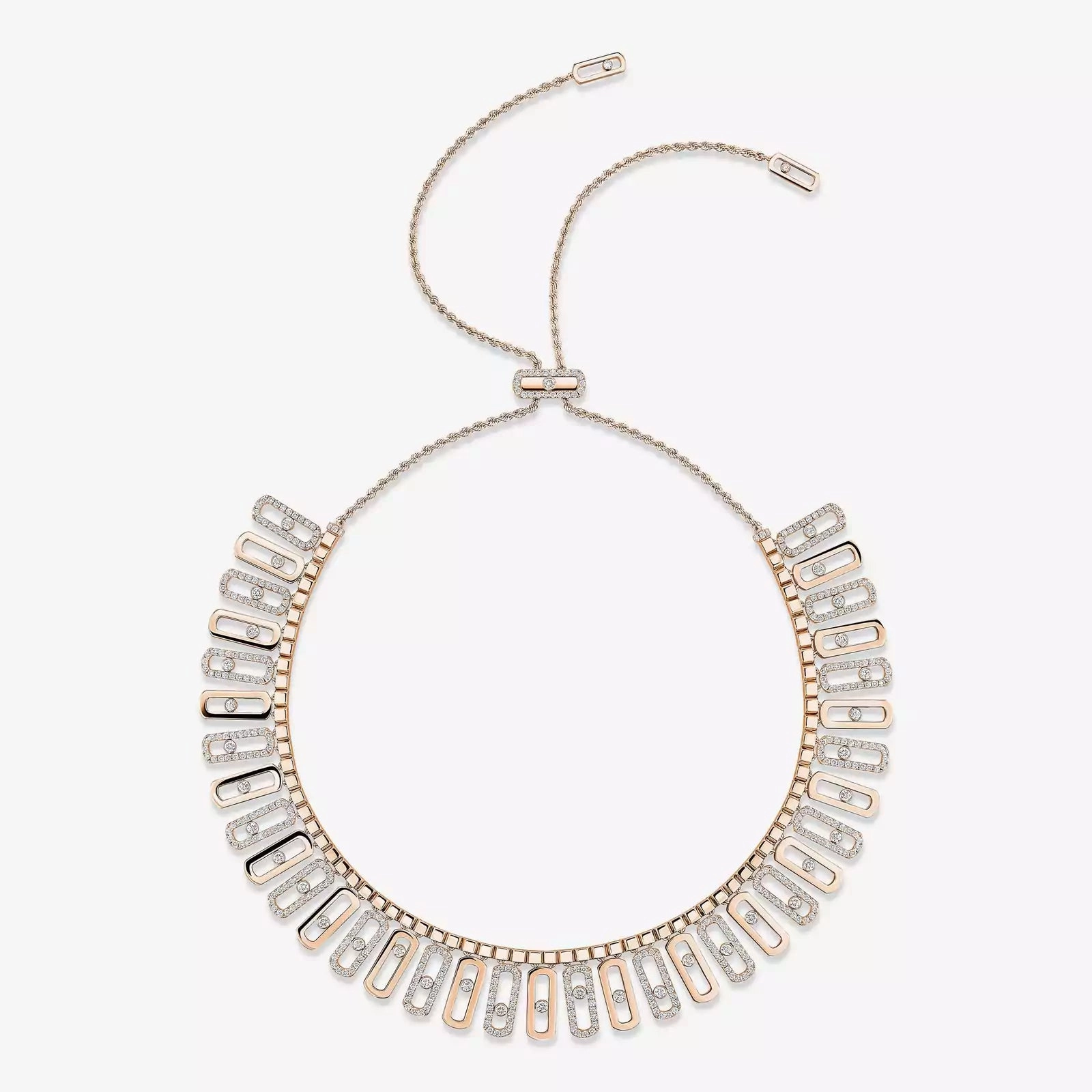 Messika Move Iconica 18ct Rose Gold 8ct Diamond Necklace