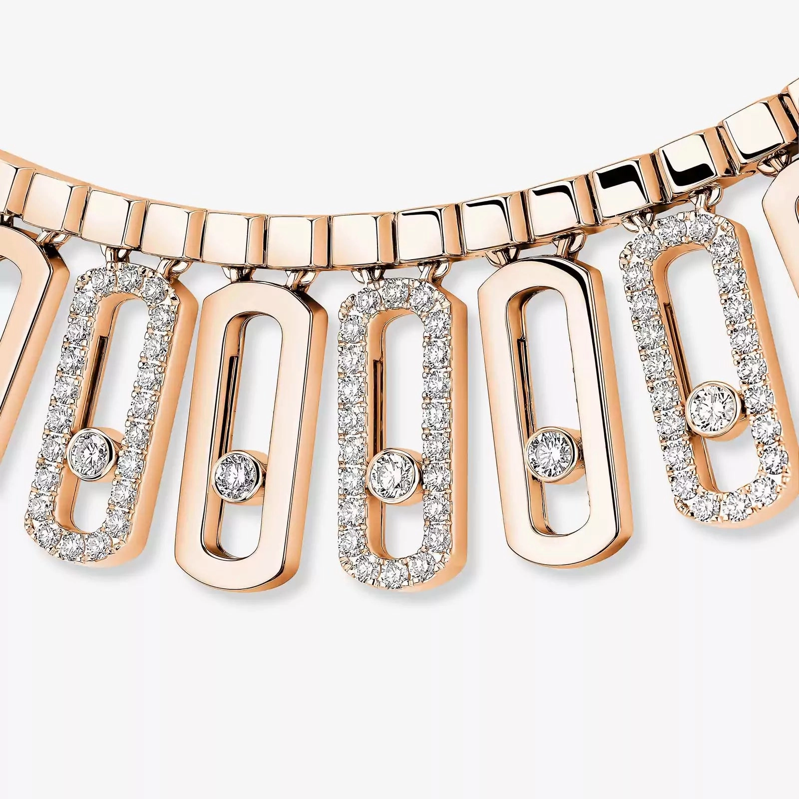 Messika Move Iconica 18ct Rose Gold 8ct Diamond Necklace