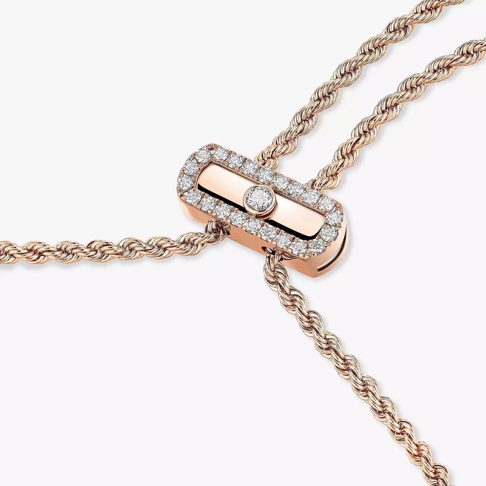Messika Move Iconica Pav 18ct Rose Gold 13.60ct Diamond Necklace