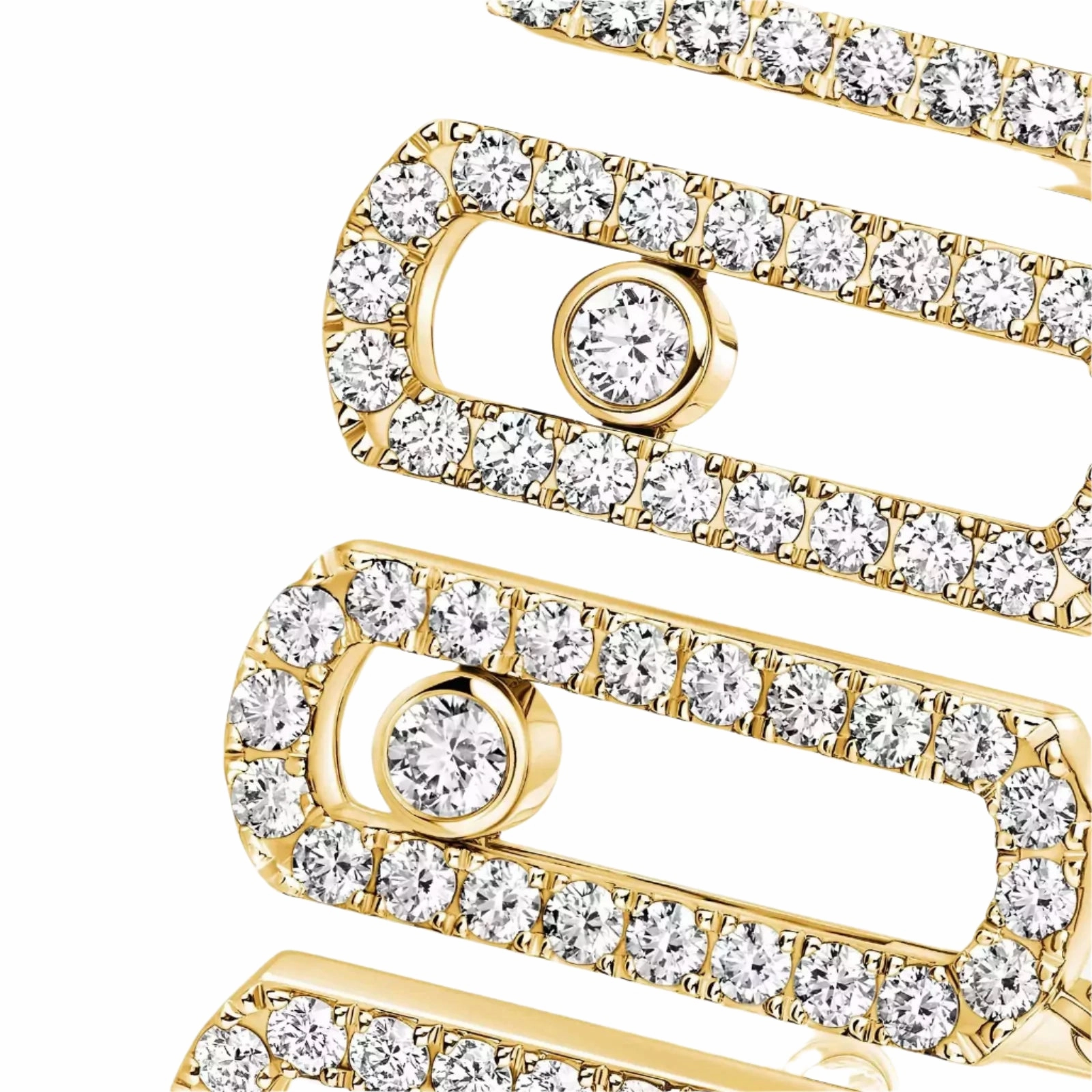 Messika Move Iconica Pav 18ct Yellow Gold 7ct Diamond Bracelet