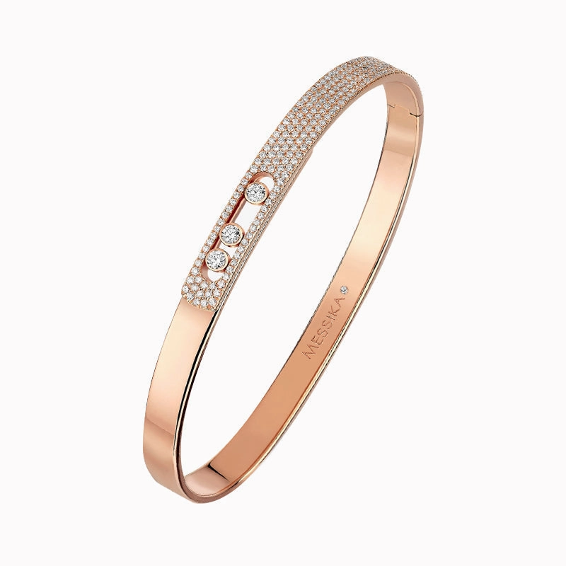 Messika Move Noa Pave 18ct Rose Gold 0.95ct Diamond Bangle