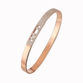 Messika Move Noa Pave 18ct Rose Gold 0.95ct Diamond Bangle