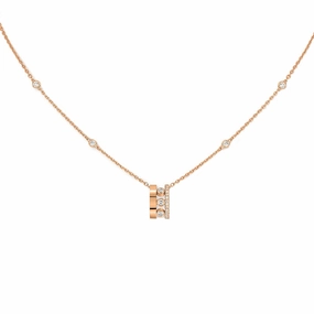 Messika Move Romane 18ct Rose Gold 0.32ct Diamond Necklace