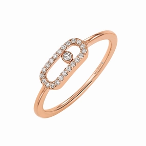Messika Move Uno 18ct Rose Gold 0.09ct Diamond Ring