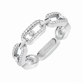 Messika Move Uno 18ct White Gold Diamond Multi Pavee Ring