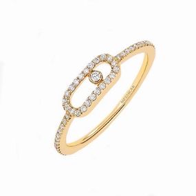 Messika Move Uno Pave 18ct Yellow Gold 0.15ct Diamond Ring