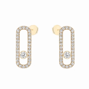 Messika Move Uno Pave-Set 18ct Yellow Gold Diamond Earrings