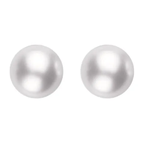 Mikimoto 18ct Yellow Gold 6mm White Grade A Pearl Stud Earrings