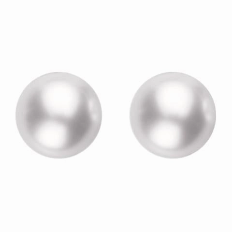 Mikimoto 18ct Yellow Gold 8mm White Grade A Pearl Stud Earrings