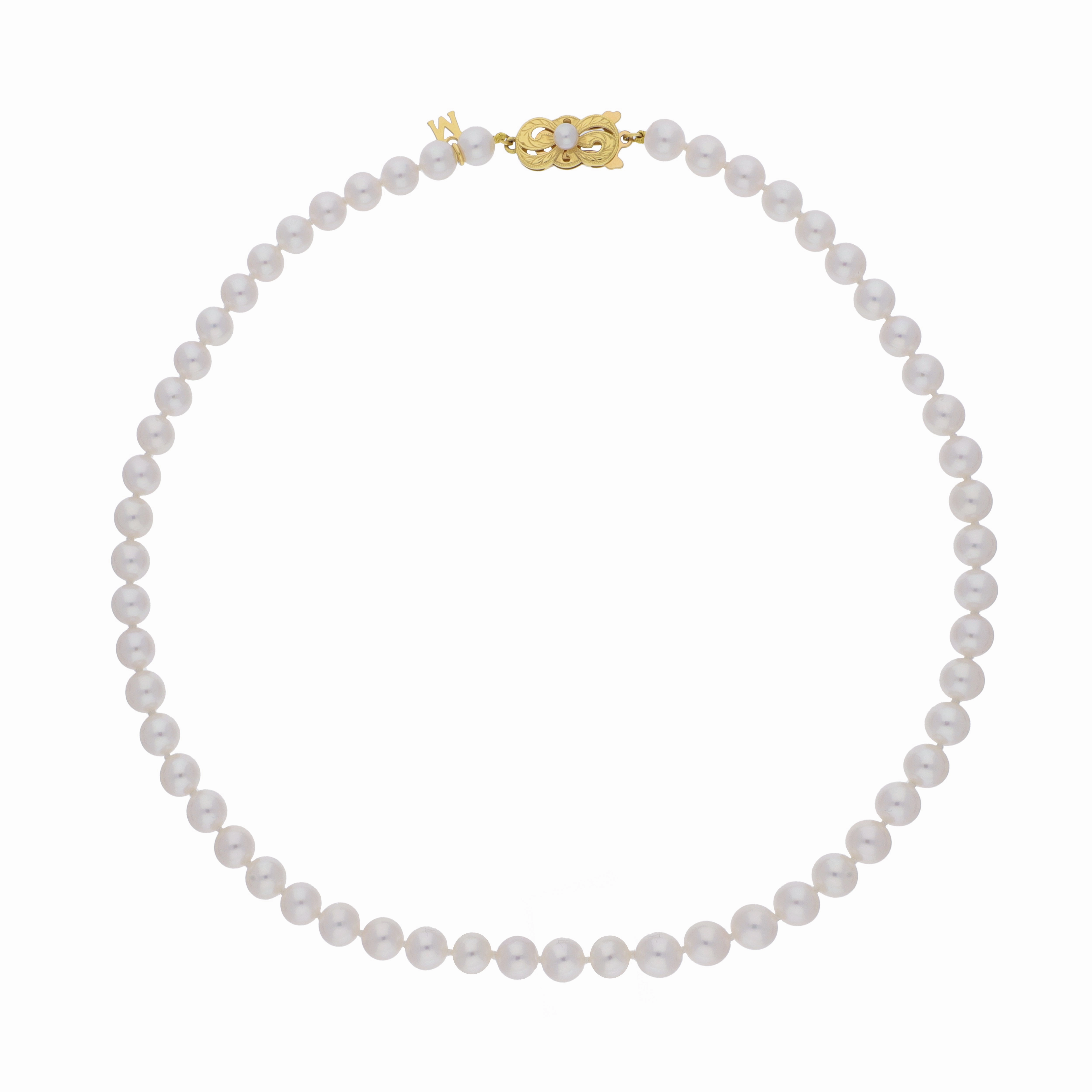 Mikimoto 18ct Yellow Gold A1 Pearl Necklace