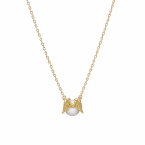 Mikimoto 18ct Yellow Gold Akoya Pearl Angel Wings Necklace