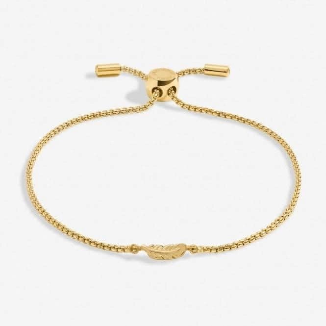 Mini Charms Feather Gold Plated 24.5cm Adjustable Bracelet 7136