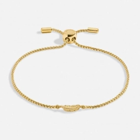 Mini Charms Feather Gold Plated 24.5cm Adjustable Bracelet 7136