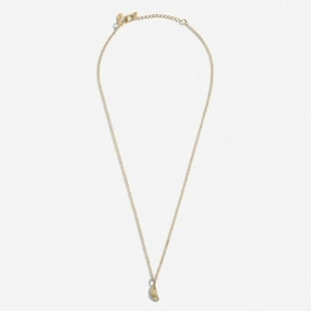 Mini Charms Feather Gold Plated 46cm   5cm Necklace 7044