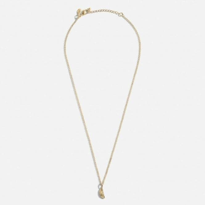 Mini Charms Feather Gold Plated 46cm   5cm Necklace 7044