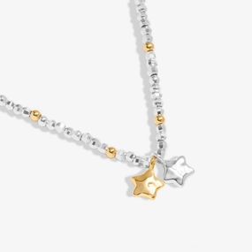 Mini Charms Stars Silver & Gold Plated Necklace 8608