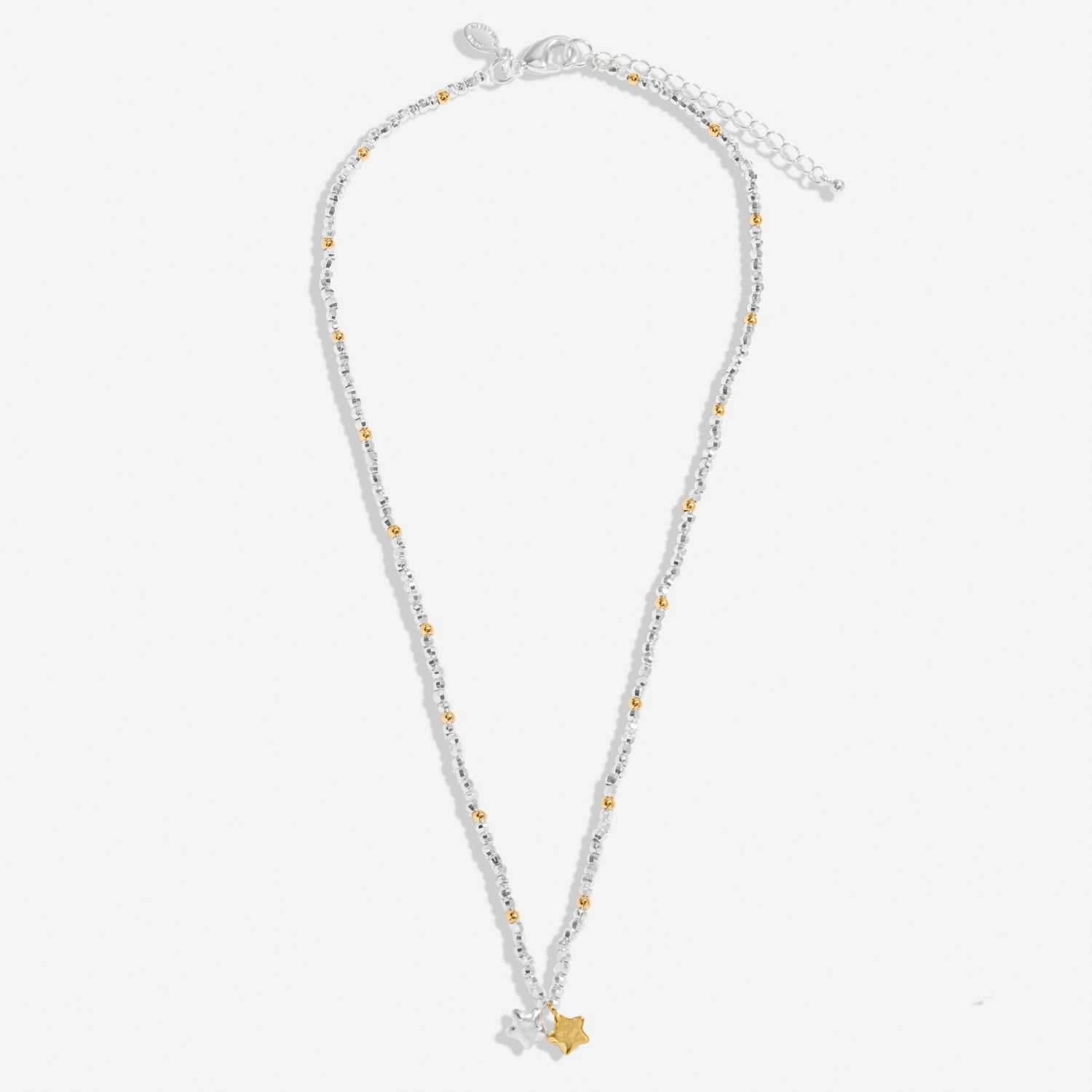 Mini Charms Stars Silver & Gold Plated Necklace 8608