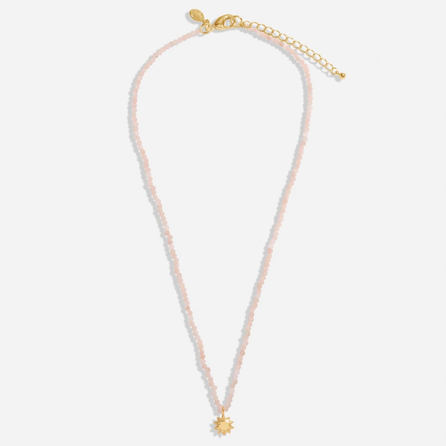 Mini Charms Sunstone Sun Gold Plated Necklace 8603