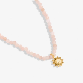 Mini Charms Sunstone Sun Gold Plated Necklace 8603