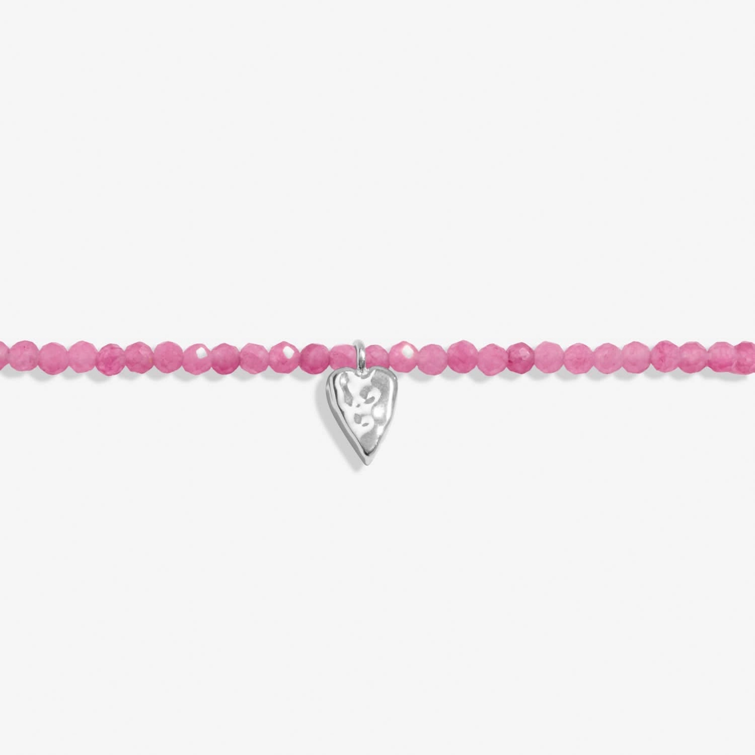 Mini Charms Tourmaline Heart Silver Plated Bracelet 8597