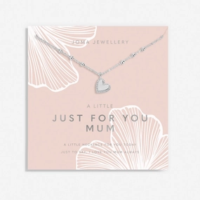 Mother's Day A Little Just For You Mum Silver Plated Necklace 8587