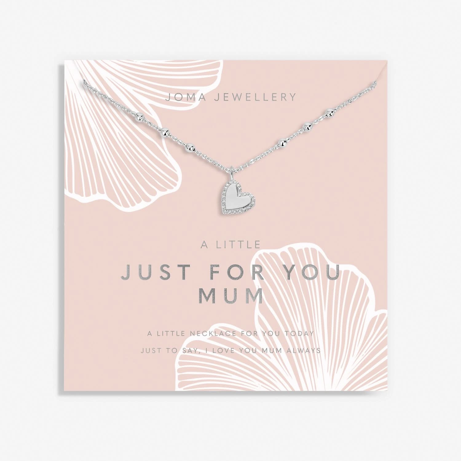 Mother's Day A Little Just For You Mum Silver Plated Necklace 8587