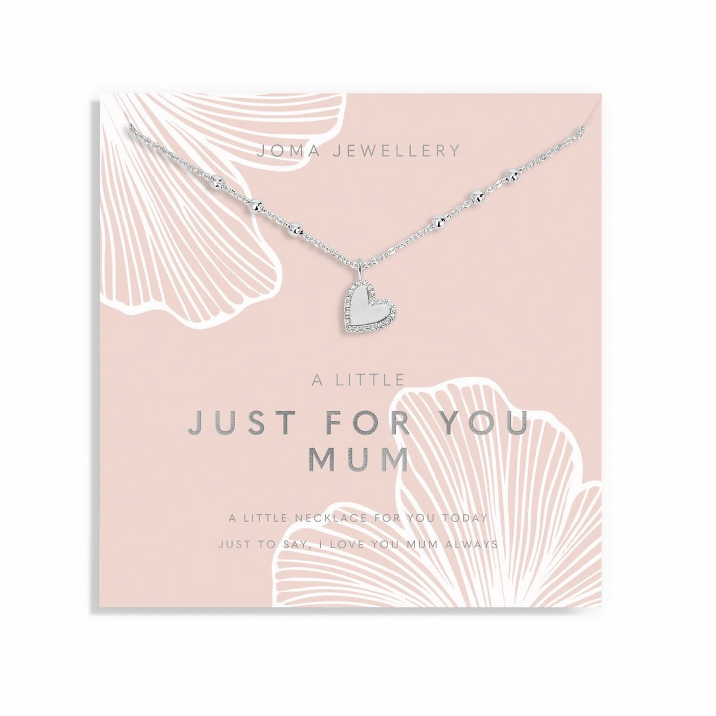 Mother's Day A Little Just For You Mum Silver Plated Necklace 8587