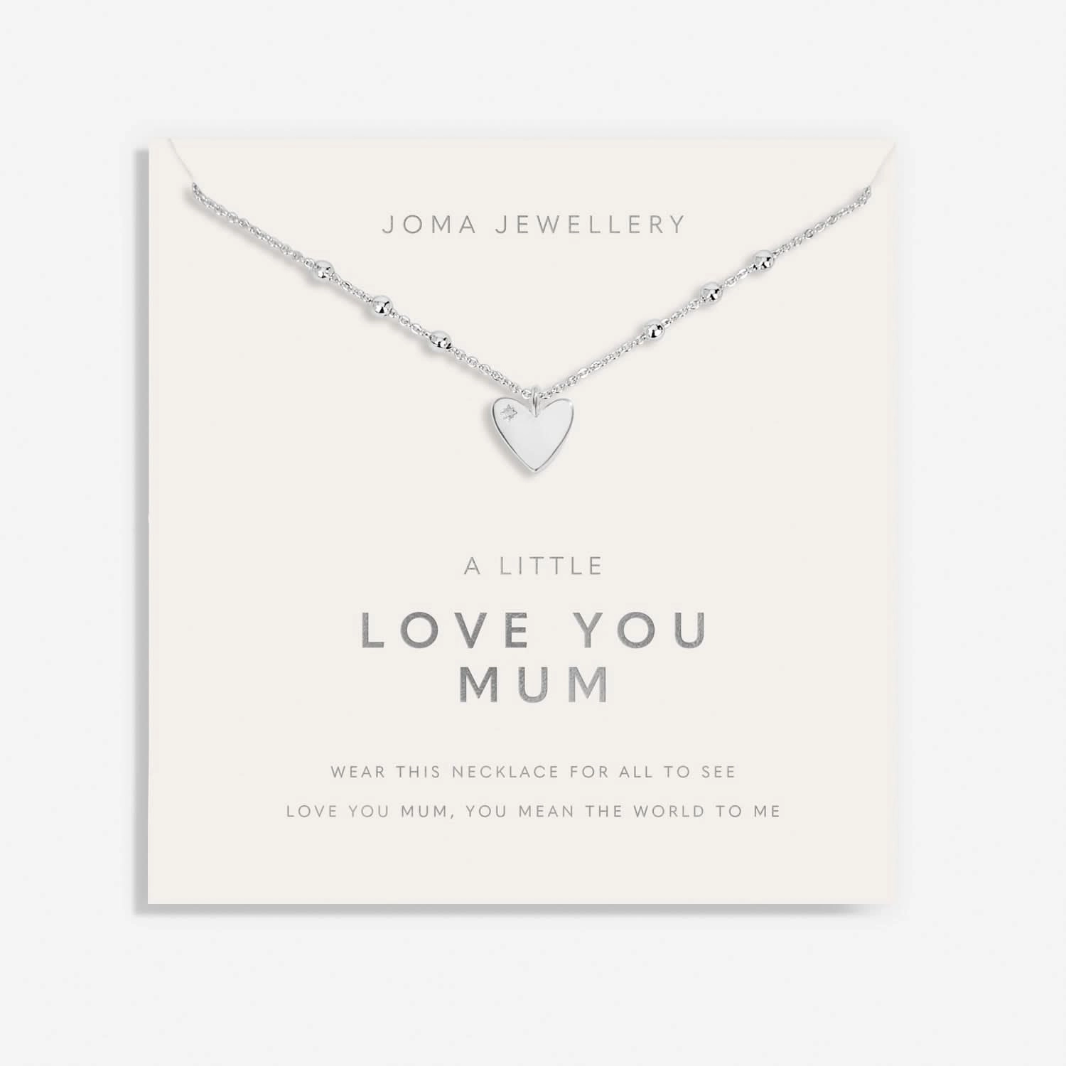 Mother's Day A Little Love You Mum Silver Plated Necklace 8583