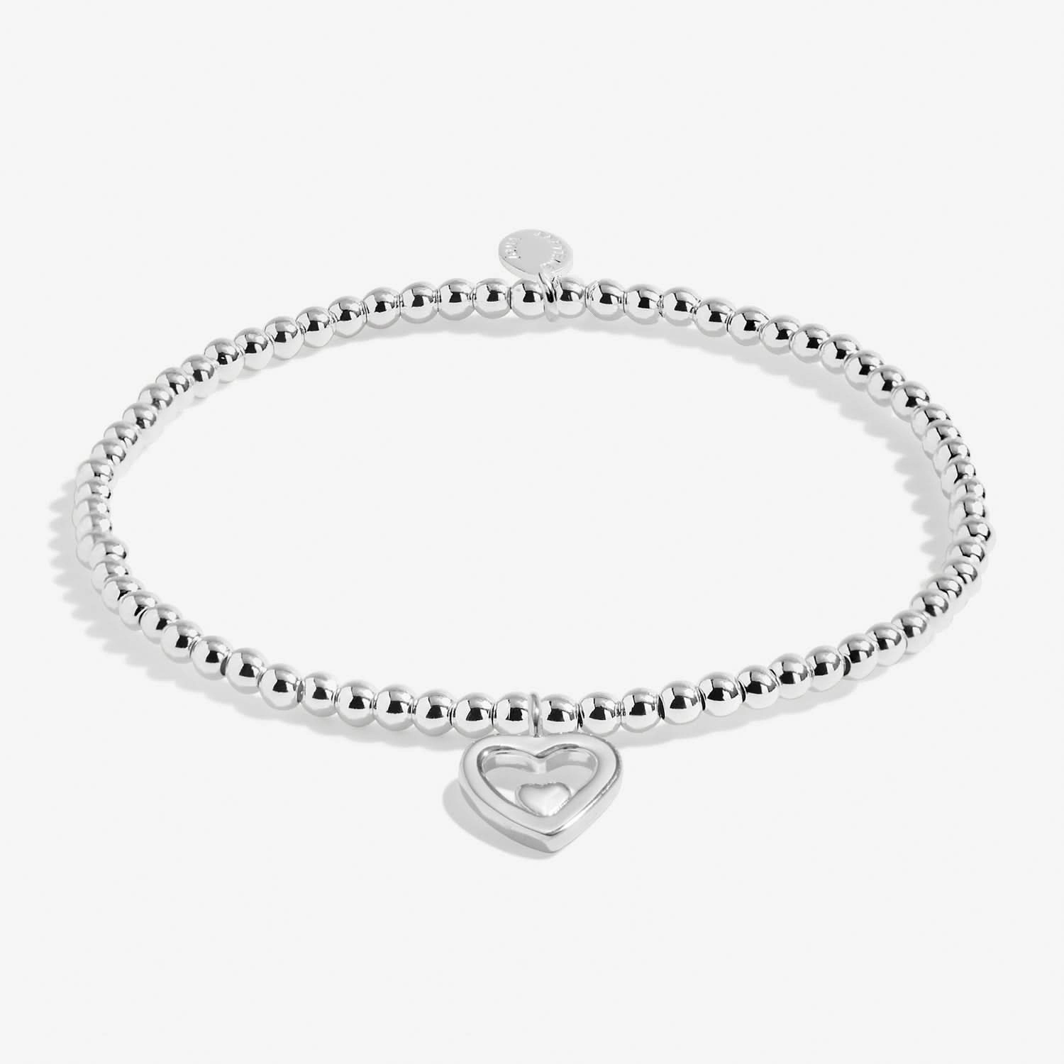 Mother's Day From the Heart Love You Mum Silver Plated Bracelet 8571