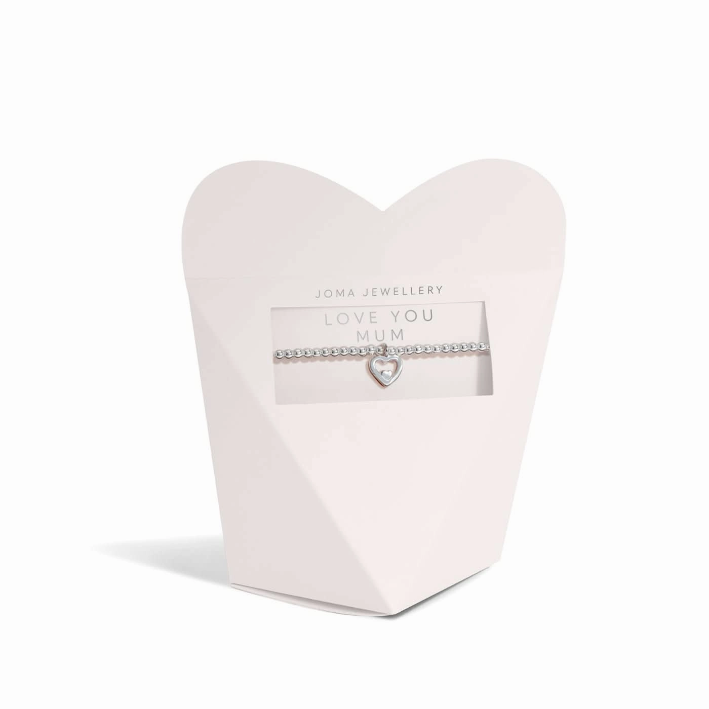 Mother's Day From the Heart Love You Mum Silver Plated Bracelet 8571