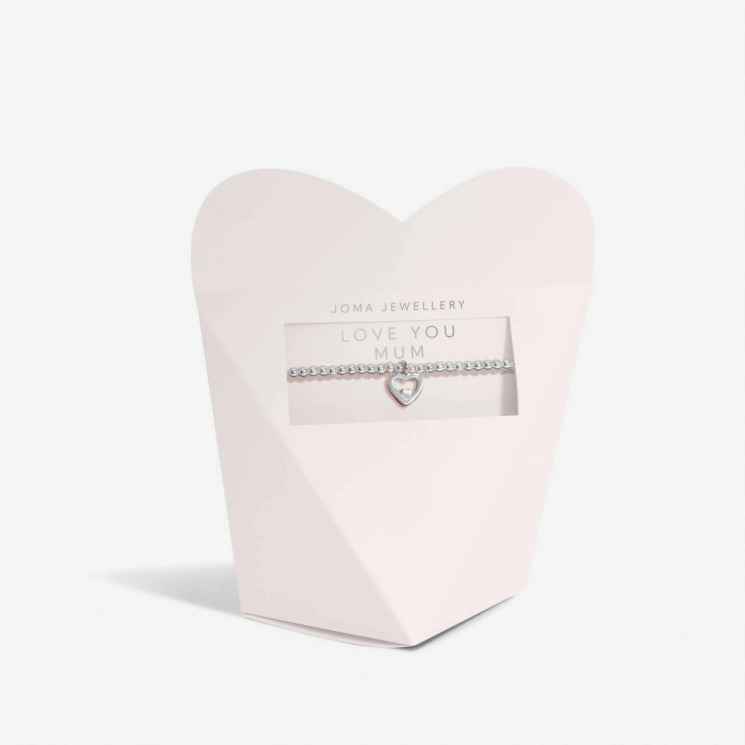 Mother's Day From the Heart Love You Mum Silver Plated Bracelet 8571