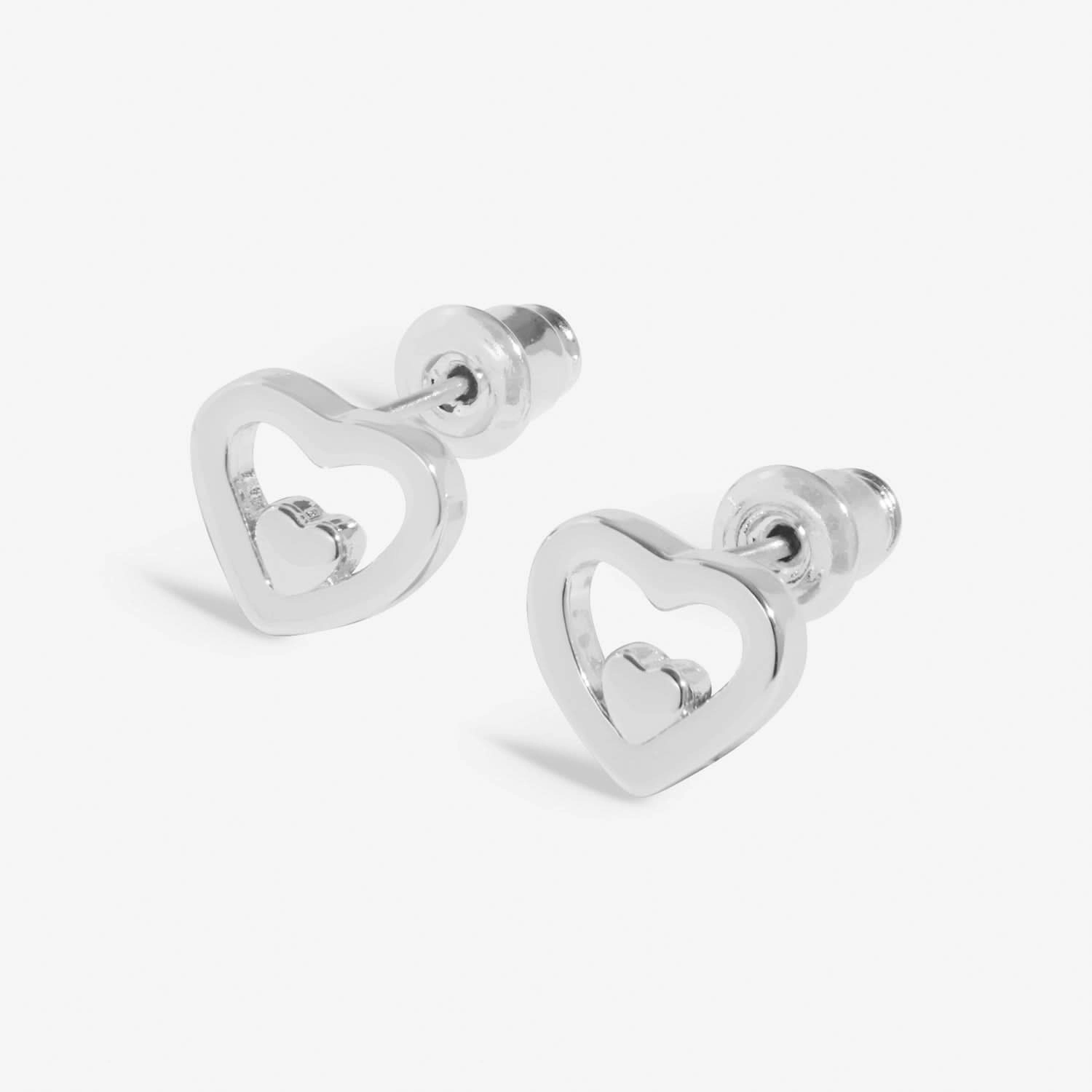 Mother's Day From the Heart Love You Mummy Silver Plated Earrings 8568