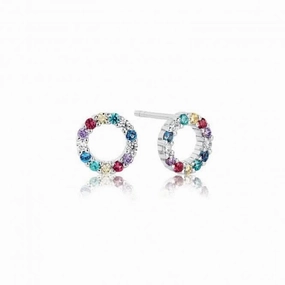 Multicoloured Zirconia Biella Uno Piccolo Earrings SJ-E337-XCZ