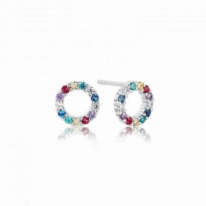 Multicoloured Zirconia Biella Uno Piccolo Earrings SJ-E337-XCZ