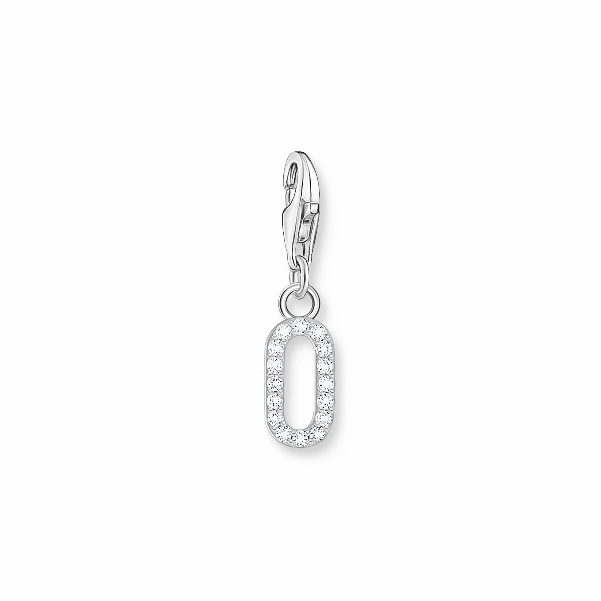 Number 0 silver charm