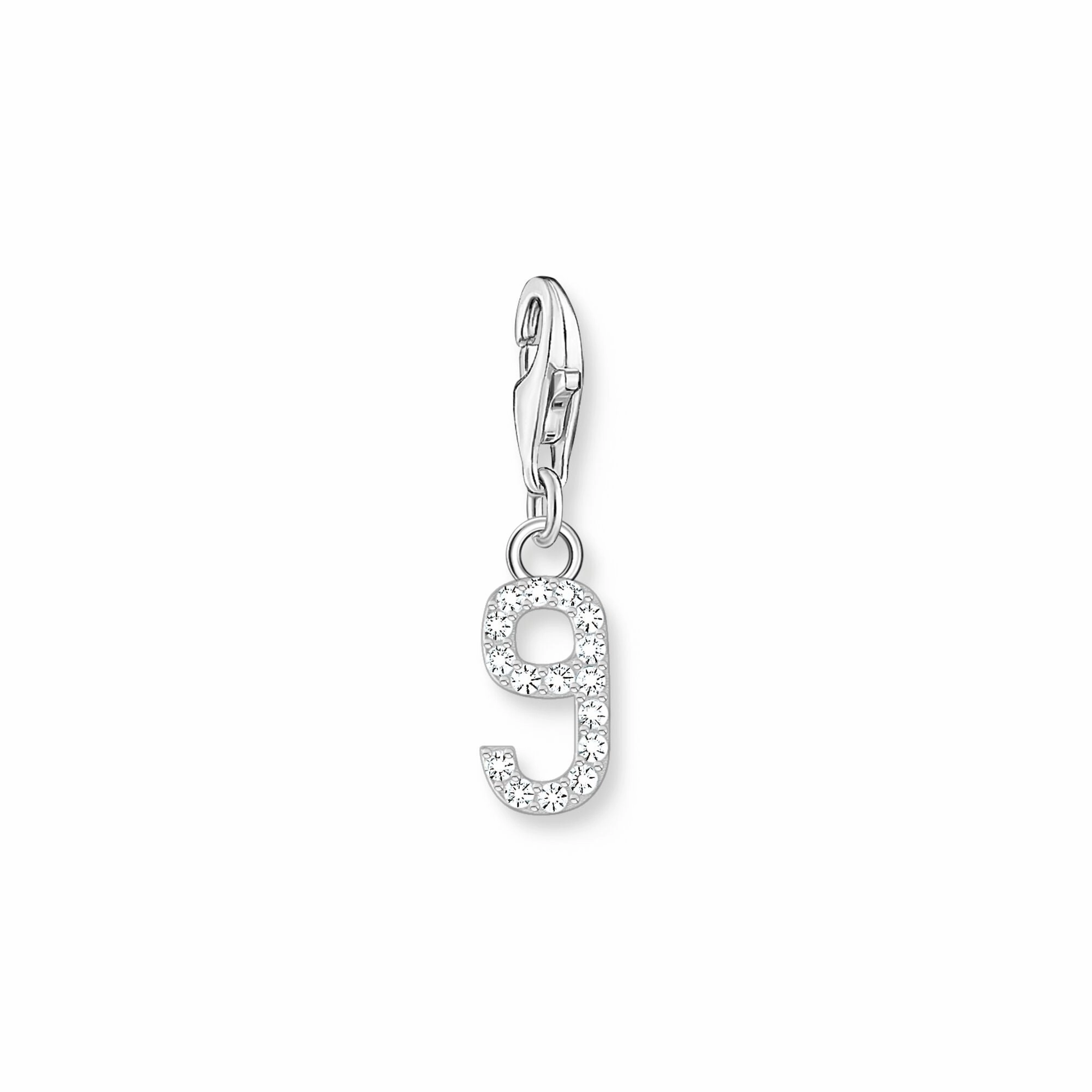Number 9 silver charm