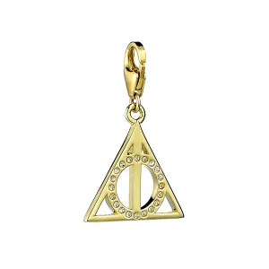 Official Harry Potter Gold Plated Sterling Silver Deathly Hallows Clip On Charm
