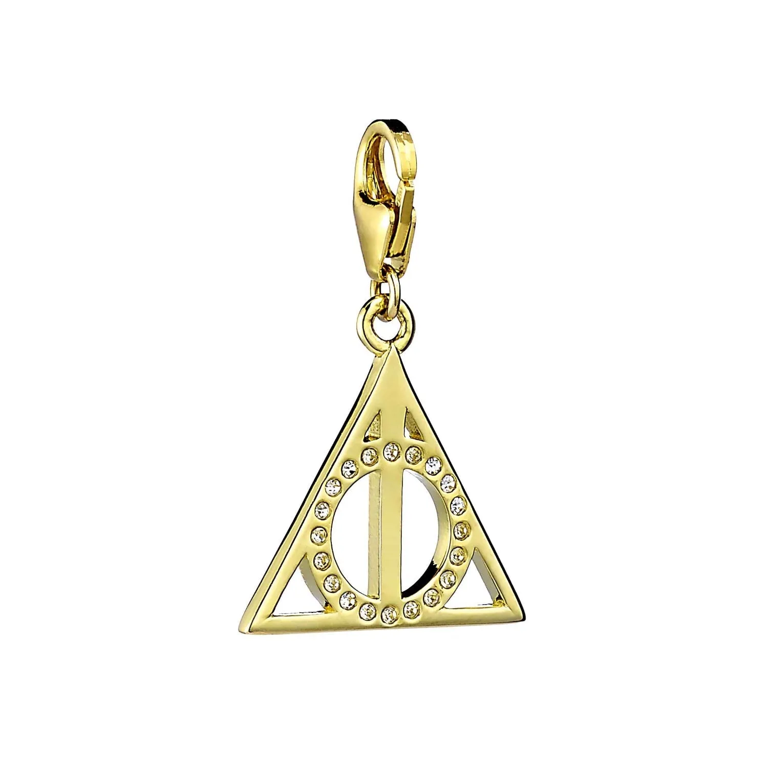 Official Harry Potter Gold Plated Sterling Silver Deathly Hallows Clip On Charm