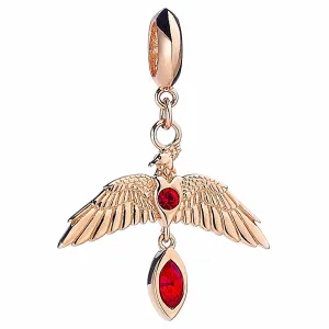 Official Harry Potter Rose Gold Plated Sterling Silver Fawkes Slider Charm