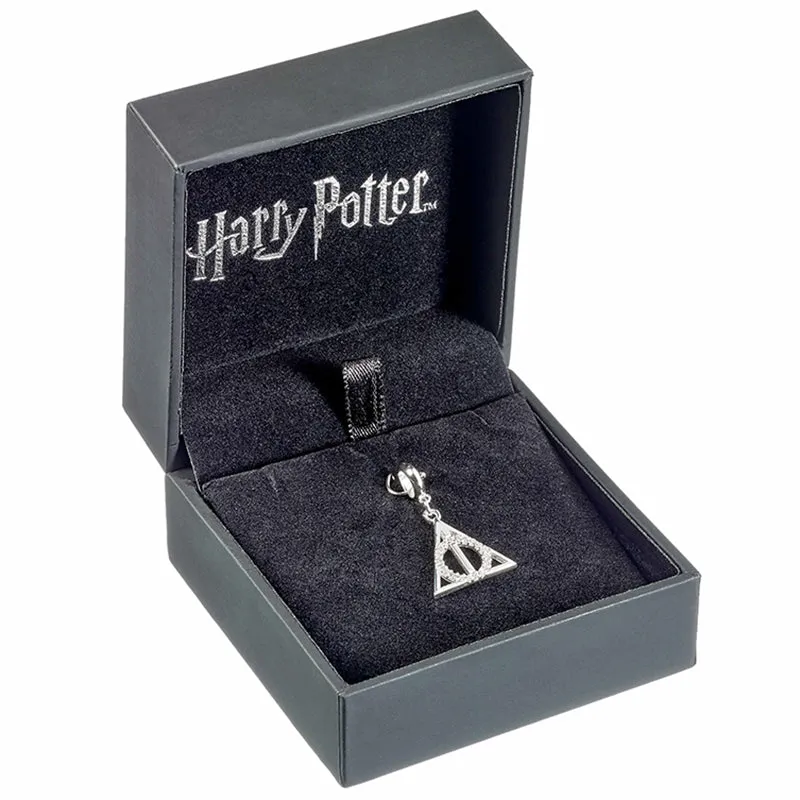 Official Harry Potter Sterling Silver Deathly Hallows Embellished Clip On Charm