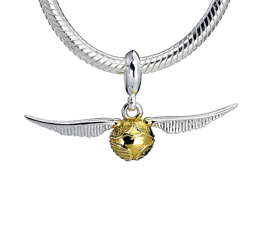 Official Harry Potter Sterling Silver Golden Snitch Slider Charm