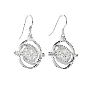 Official Harry Potter Sterling Silver Time Turner Embellished Drop Earrings